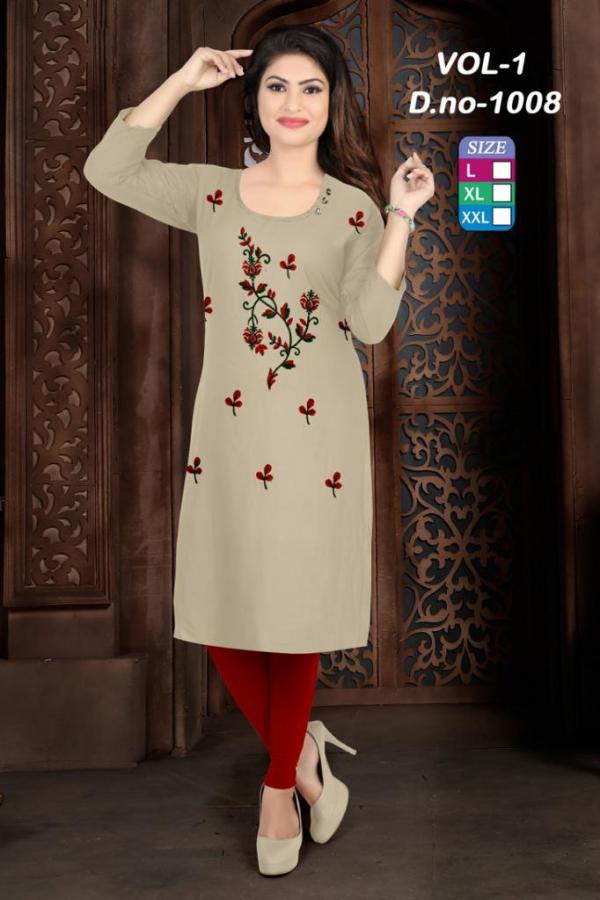 Rich Look-Rayon-With-Handwork-Kurti